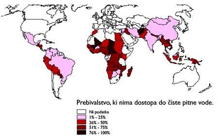 Prebivalstvo, ki nima dostopa do čiste pitne vode